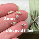 Clear CZ Connectors 3mm - 5 Pack - B1
