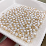 4mm Freshwater Pearl Connector - 5 Pack - B31