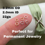 22 gauge 3.2mm Jumprings - J6