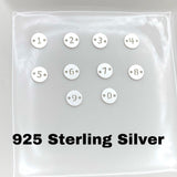 Number Connector 6mm - Sterling Silver - L36S