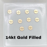 Number Connector 6mm - Gold Filled - L36G