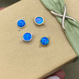 Blue Opal Connectors 6mm - 2 Pack - B20