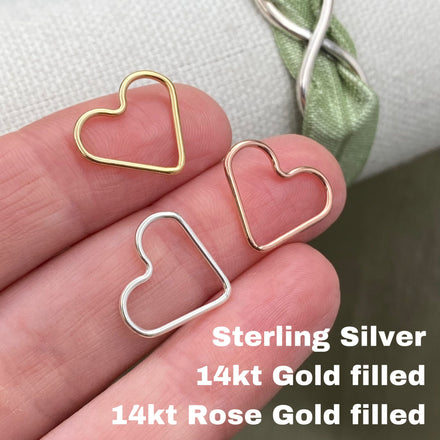 Larger Heart Connectors 16mm - 5 Pack - F5