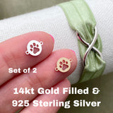 Paw Print Connectors (round) - 2 Pack - L9