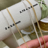 Classic Curb Chain (smaller) 2.0mm x 2.6mm -  C19