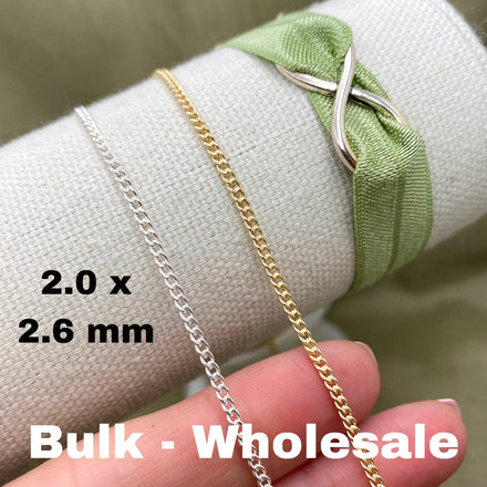 Classic Curb Chain (smaller) 2.0mm x 2.6mm -  C19