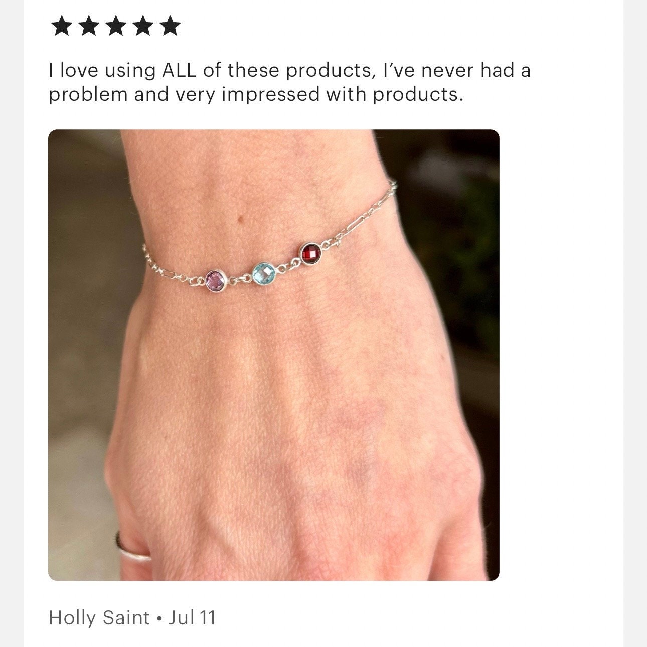 Luxe Flatback Birthstone Connectors 4mm - Sterling Silver- B46S - Luxe Colors