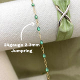 Fuchsia Enamel Chain - Sunburst - E14