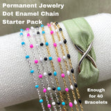 Permanent Jewelry Enamel Chain Starter Pack - The Dot Kit - S6