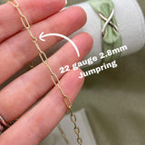 Textured Paperclip Chain 2.9x7.4mm - C24