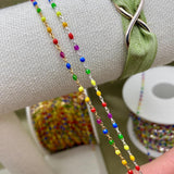 Rainbow Enamel Chain - Dot Cable - E19