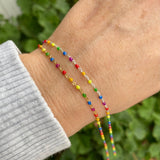 Rainbow Enamel Chain - Dot Cable - E19