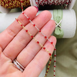 Red Enamel Chain - Dot Cable - E6
