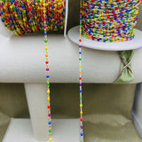 Rainbow Enamel Chain - Dot Cable - E19
