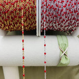 Red Enamel Chain - Dot Cable - E6