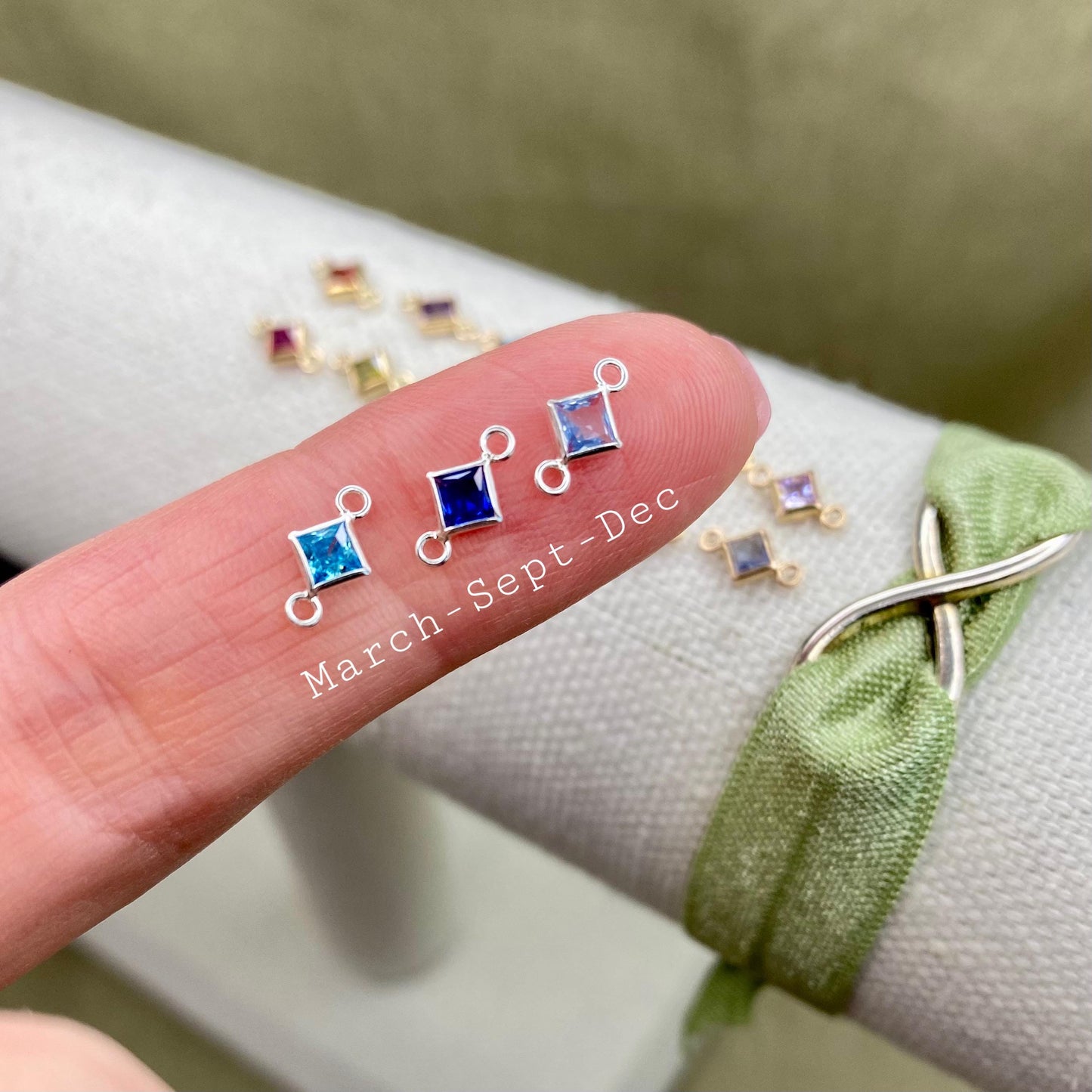 Luxe 6mm Birthstone Connectors - Gold Filled - B45G - Luxe Colors