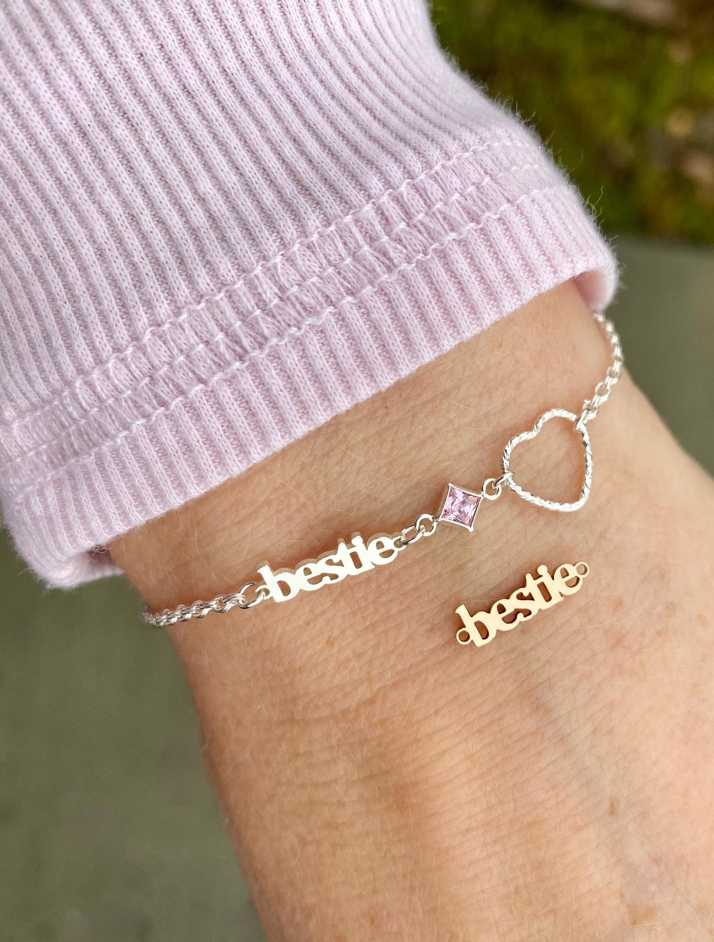 Luxe Diamond 3mm Birthstone Connectors - Sterling Silver - B32S - Luxe Colors