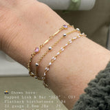 Luxe Flatback Birthstone Connectors 4mm - Gold Filled - B46G - Luxe Colors