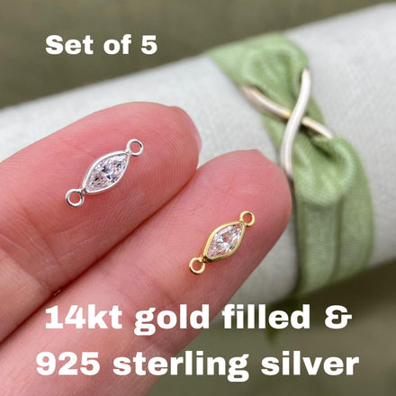 Marquise Birthstone Connectors - 5 pack - B34