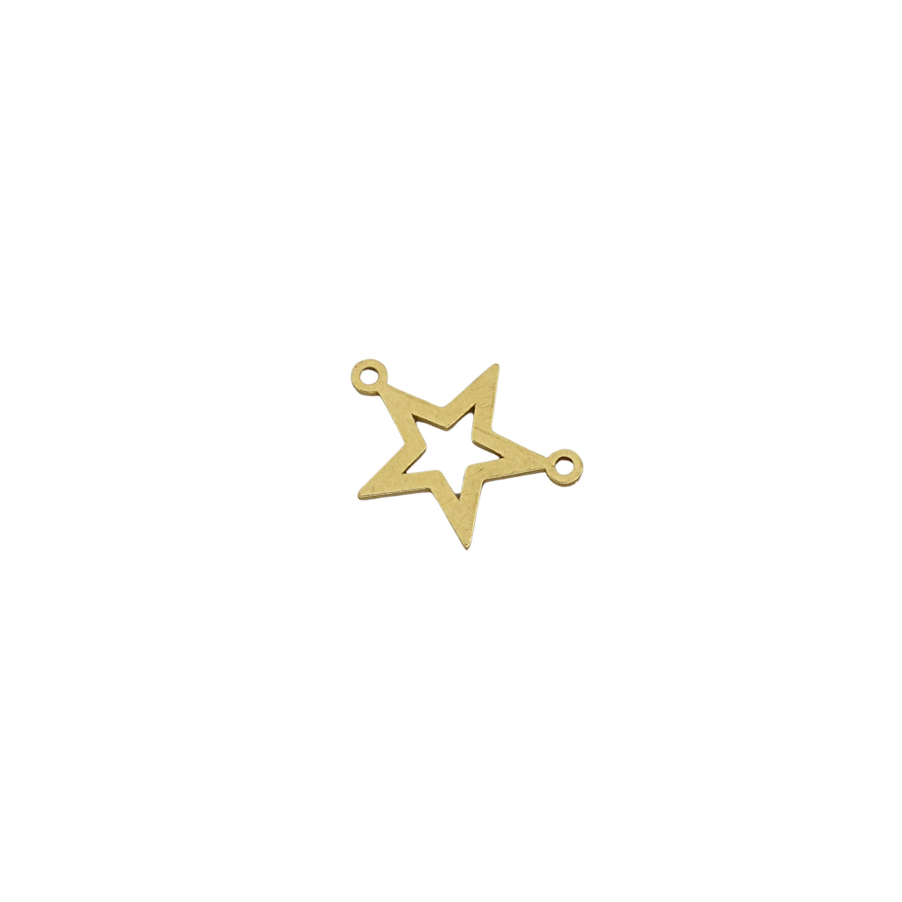 Tiny Silhouette Star Permanent Jewelry Connector - Gold Filled