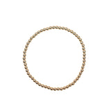 Stretchy Gold-Fill Beaded Bangle Bracelets, 14/20 Gold-Filled, 6.5" Diameter