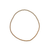 Stretchy Gold-Fill Beaded Bangle Bracelets, 14/20 Gold-Filled, 6.5" Diameter
